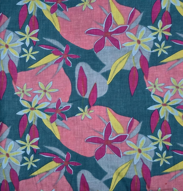 Printed Pure Cotton Unstitched Dress Material