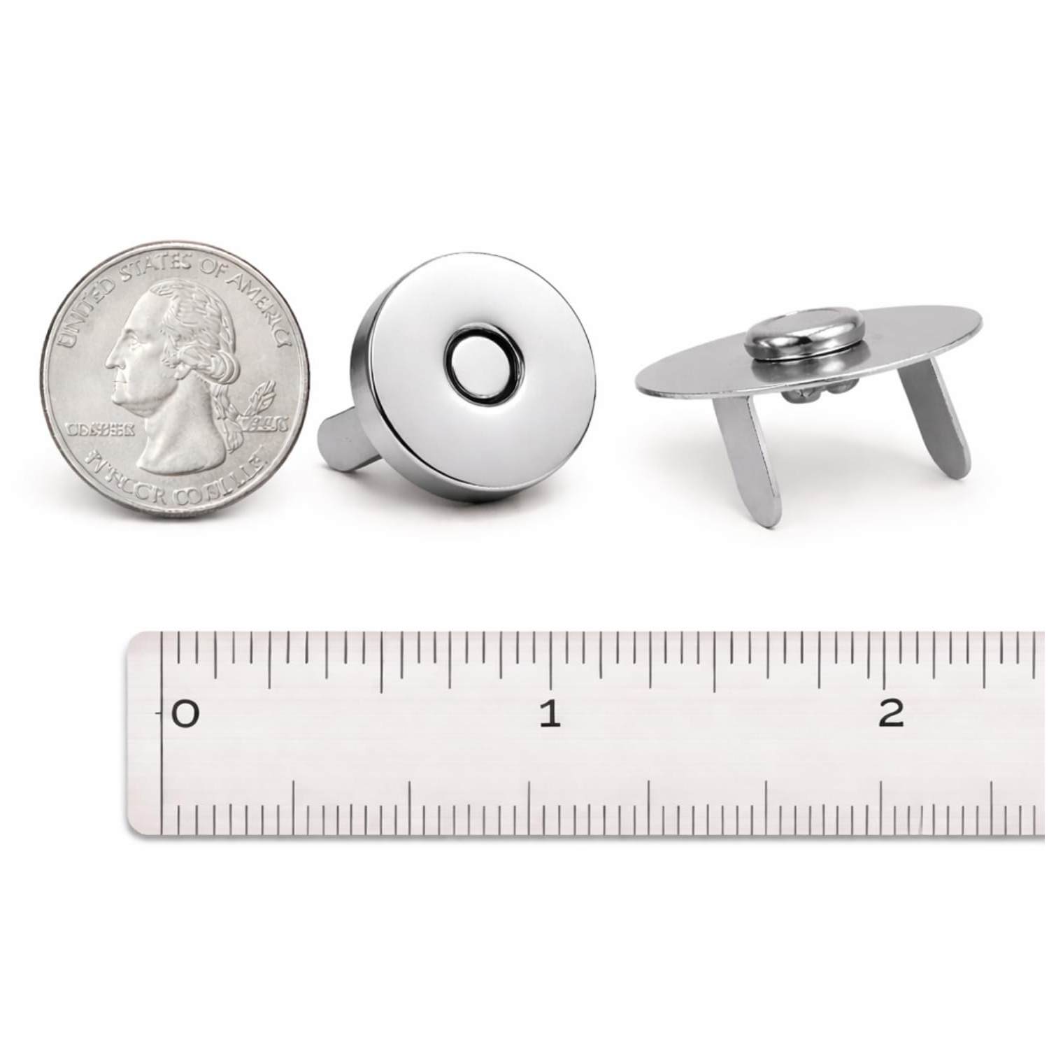 Euro Enterprise Silver Magnetic Button