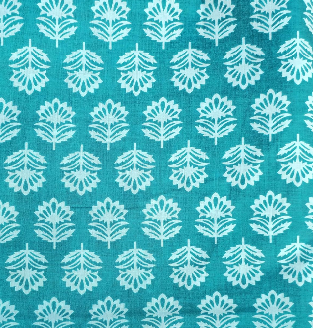 Printed Pure Cotton Unstitched Dress Material, Sanganeri Fabric