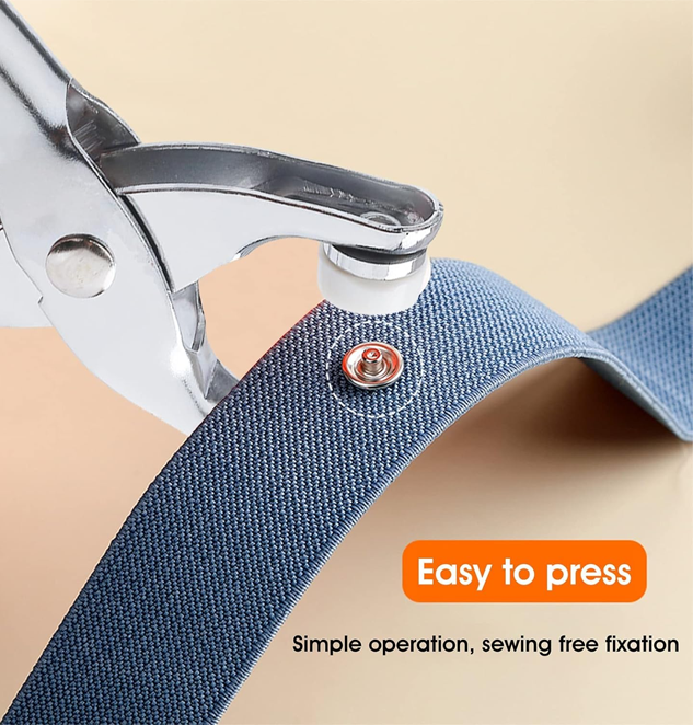 100 Sets Metal Snaps Buttons with Fastener Pliers Press Tool Kit
