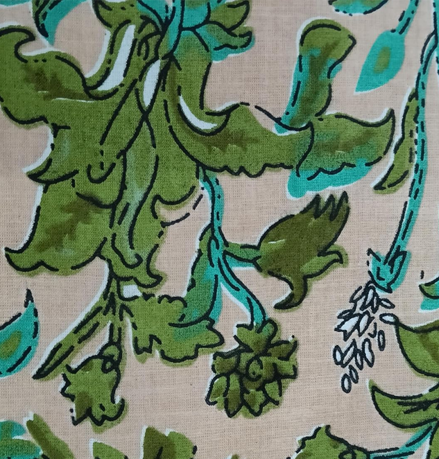 100% Cotton Dress Making Fabric Sanganeri Print