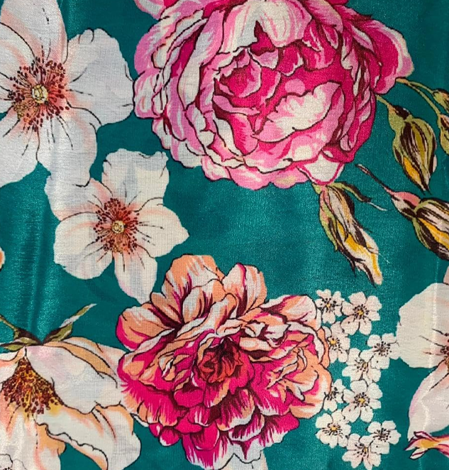 Digital Printed Fabric Dress Material Soft Floral Print Fabric