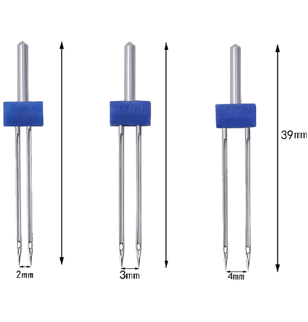 Set of 3 Twin Needles Pins for Sewing Machine