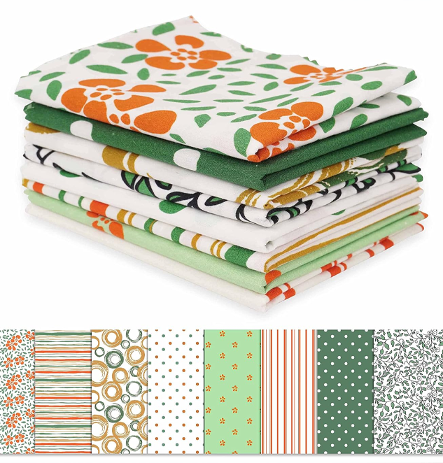 100% Cotton Pre-Cut Quilting Fabric Multicolor