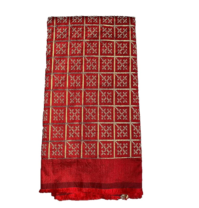 Generic Women's Silk Embroidered Sleeve Unstitched