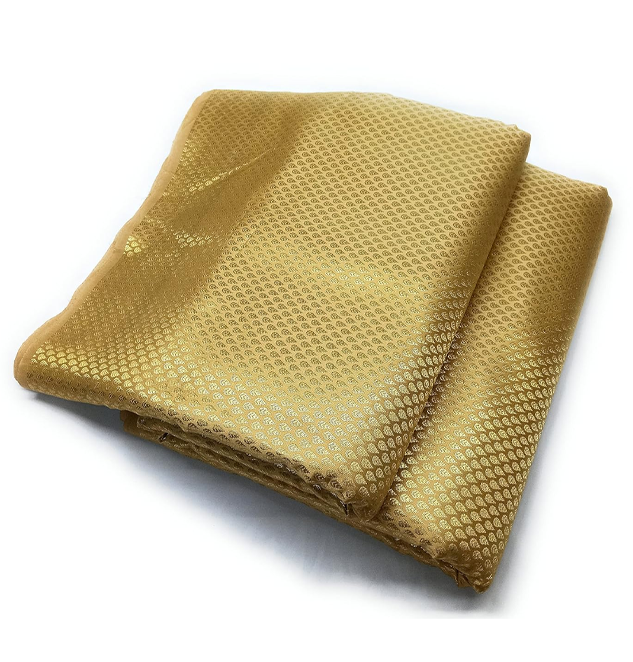 Unstitched Brocade Silk with Golden Jacquard