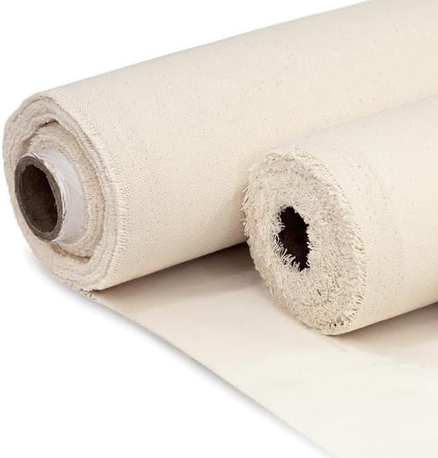 Cotton Duck Cloth Fabric Durable, 10 Oz Natural Canvas Material 60
