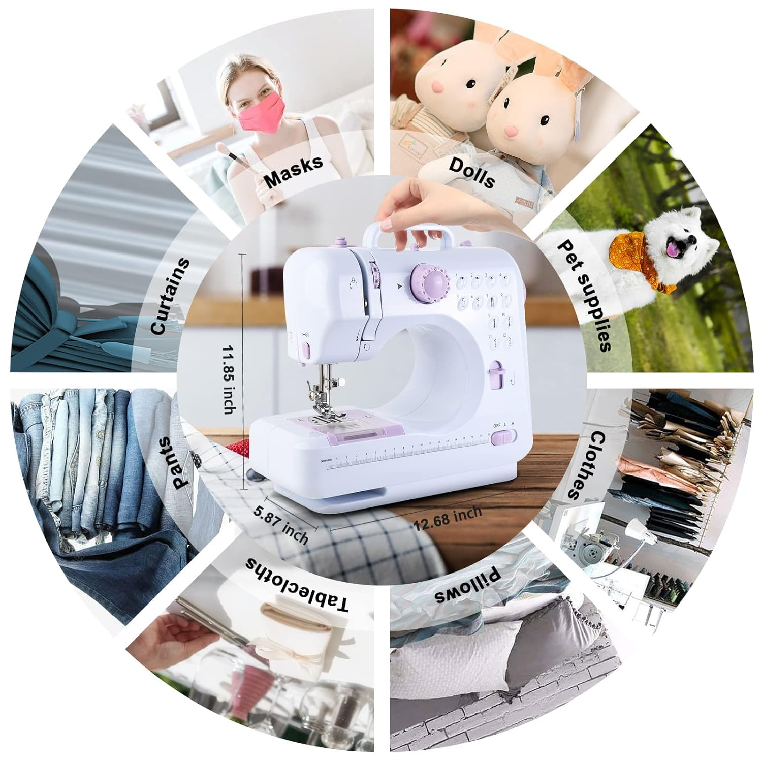 Sewing Machine for Beginners & Kids, Mini Portable Sewing Machines