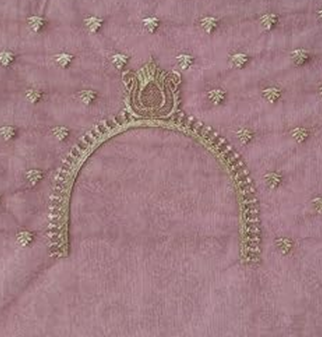 Bollywood Paisley Twill Net Fabric Embroidered Pattern