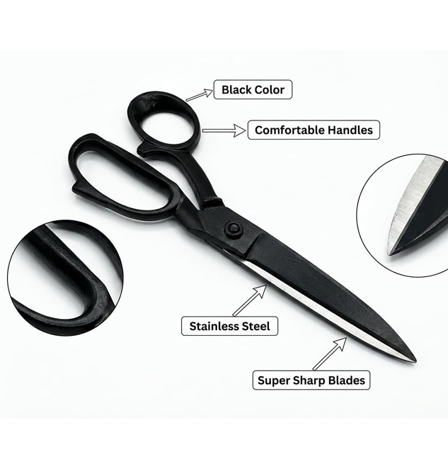 Stainless Steel Tailoring Scissors 9-Inch