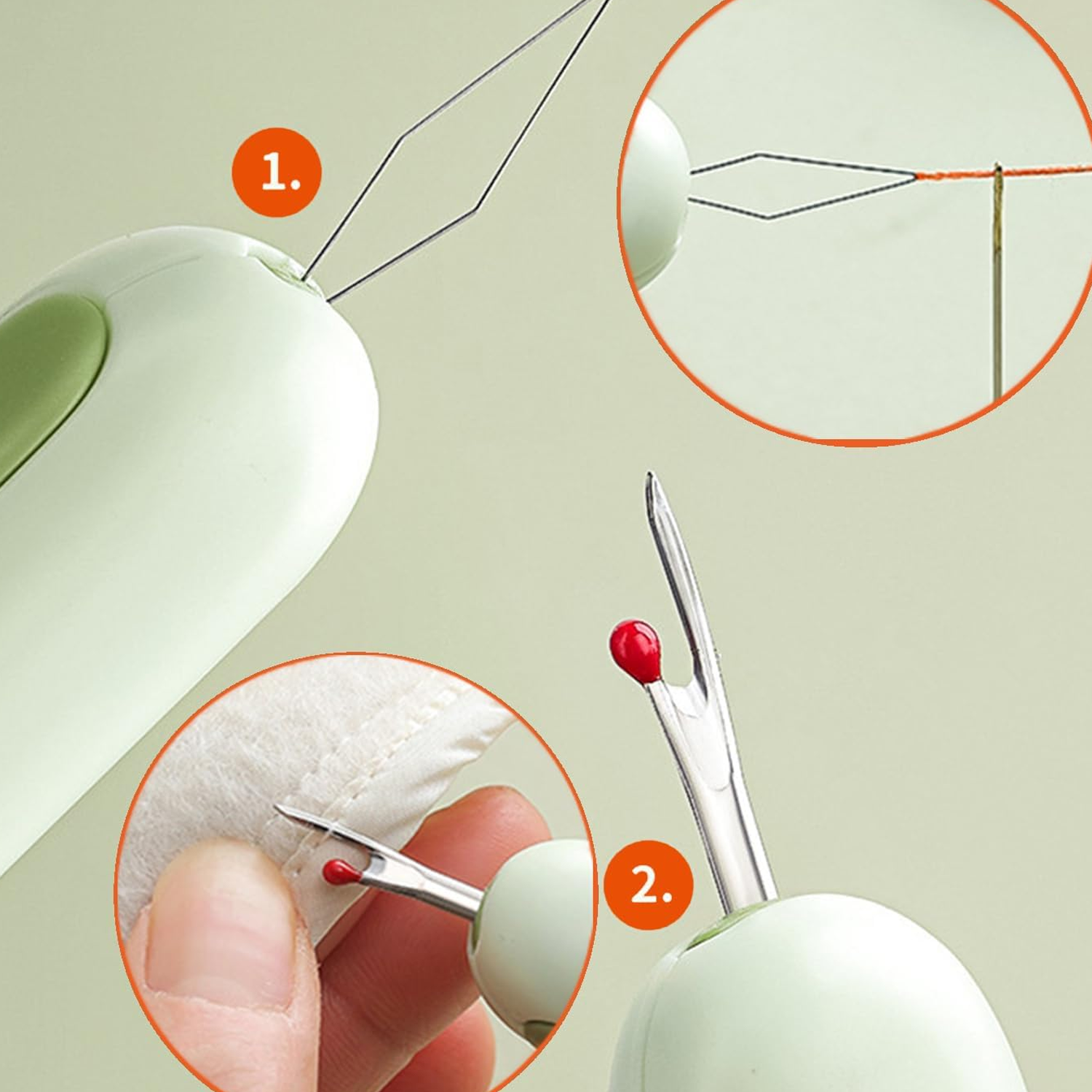2 in 1 Needle Threader Tool Set with 2 Needle