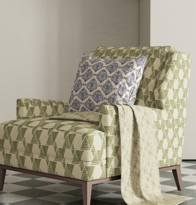 Jacquard Material Andalusian Steps Design Polyester