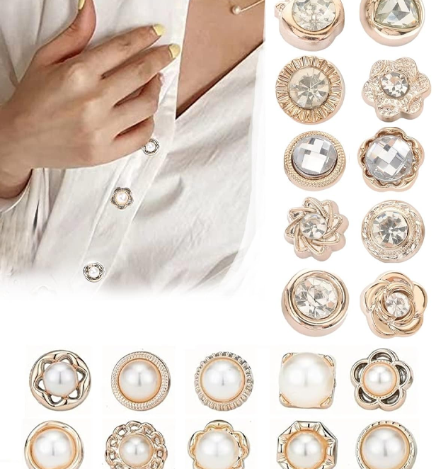 20 Pcs Women Decorative Shirt Buttons