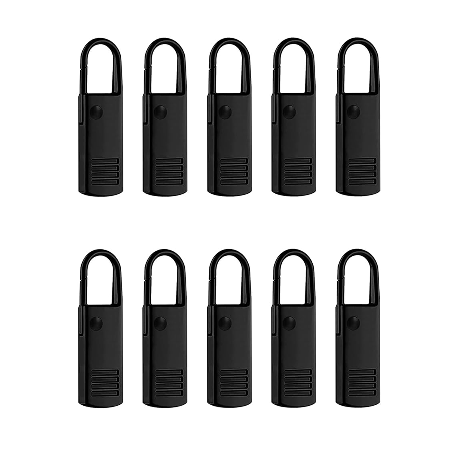 Zipper Pulls Tabs Replacement Black Detachable Metal Quick Release