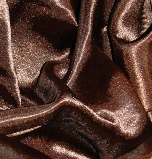 Fabrics Chocolate Silky Satin Solid Dress