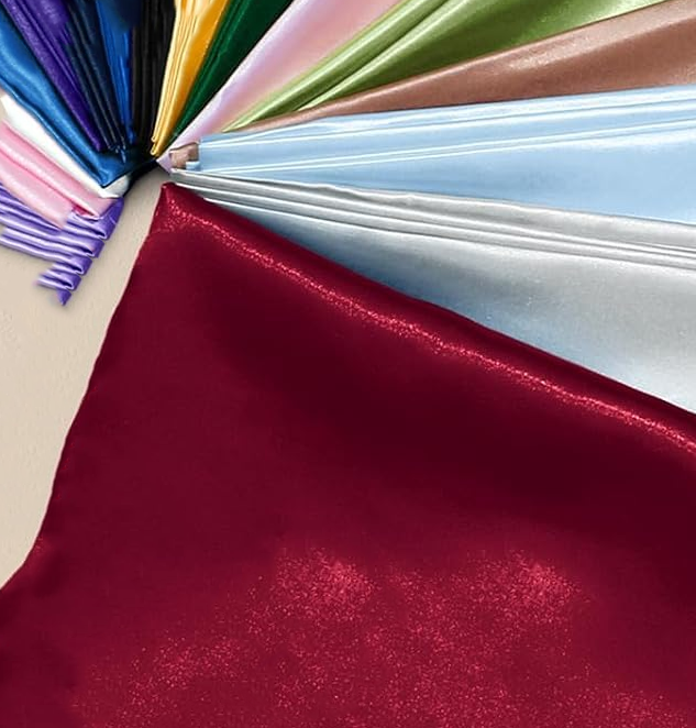 Plain Silky Shine Satin Solid Fabric