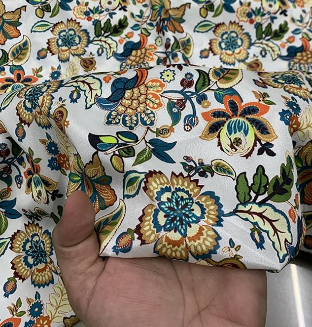 Digital print (silk crepe fabric)